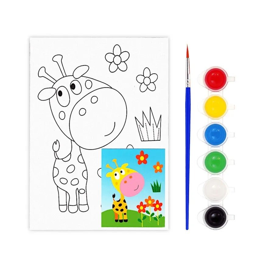 Keep Smiling Kids Canvas Painting Set - 318 - Default Title - Odeez | Educational Toys Pakistan 