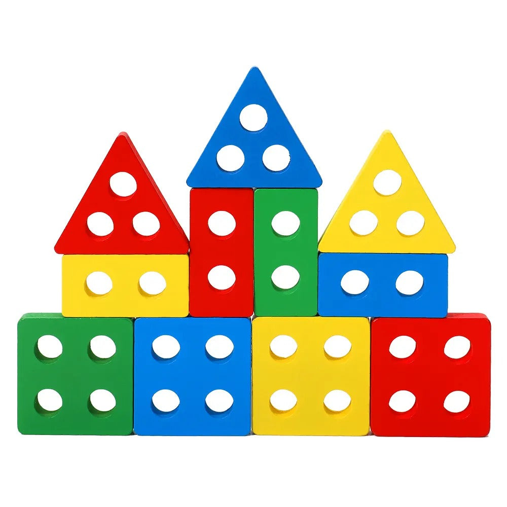 2 in 1 Geometrical Shapes Learning Four Columns with Marker - 848 - Default Title - Odeez | Educational Toys Pakistan 