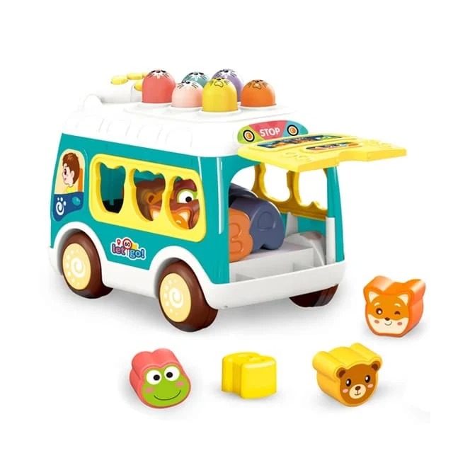 Multi functional Shapes Sorter Musical Whack A Mole Bus - 922 - Default Title - Odeez | Educational Toys Pakistan 