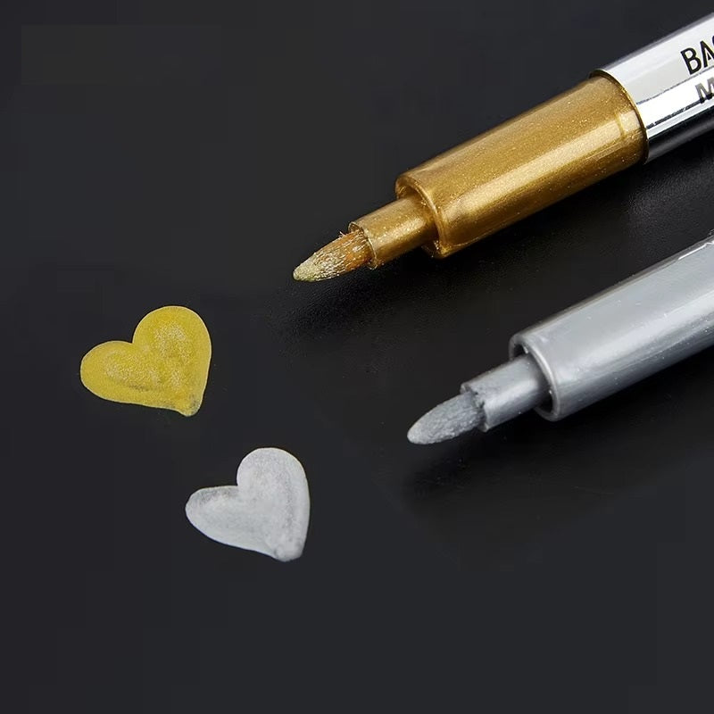Baoke Metallic Art Marker Pen Silver Color 1 Piece - Default Title - Odeez | Educational Toys Pakistan 