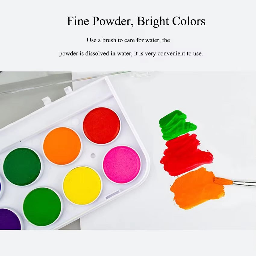 Water Color Painting Set - 12 Colors - Default Title - Odeez | Educational Toys Pakistan 