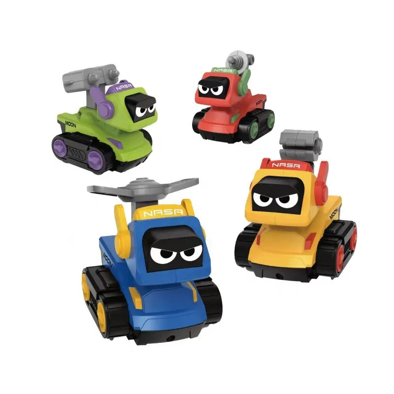 Mini Space Theme Vehicle Press Inertia Car - 31A - Red-Blue-Yellow-Green - Odeez | Educational Toys Pakistan 