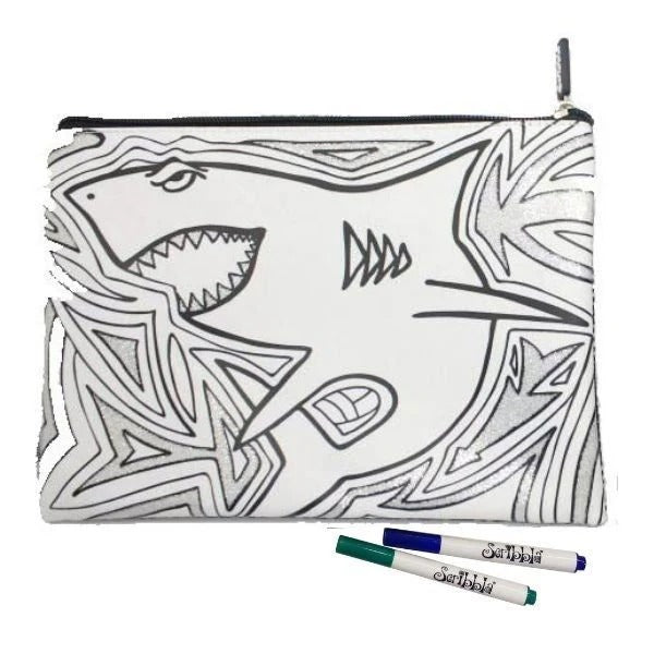 Coloring Fabric Pouch with Marker Random Design - 387 - Default Title - Odeez | Educational Toys Pakistan 