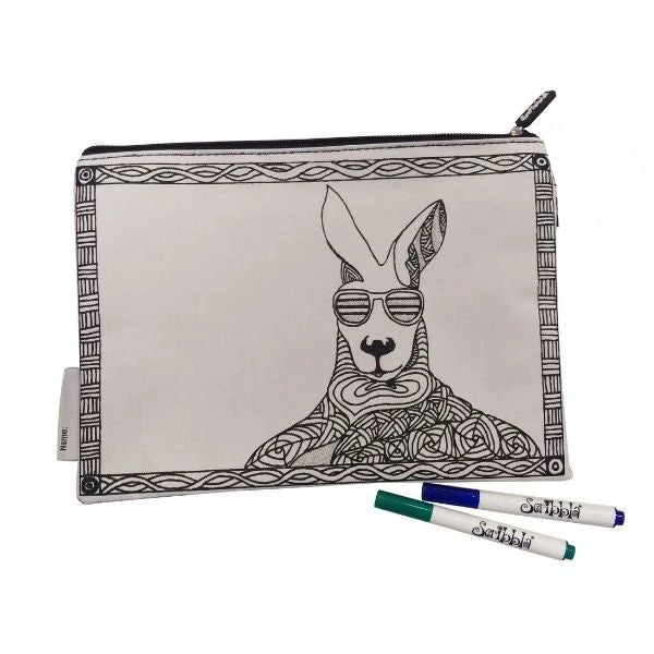 Coloring Fabric Pouch with Marker Random Design - 387 - Default Title - Odeez | Educational Toys Pakistan 