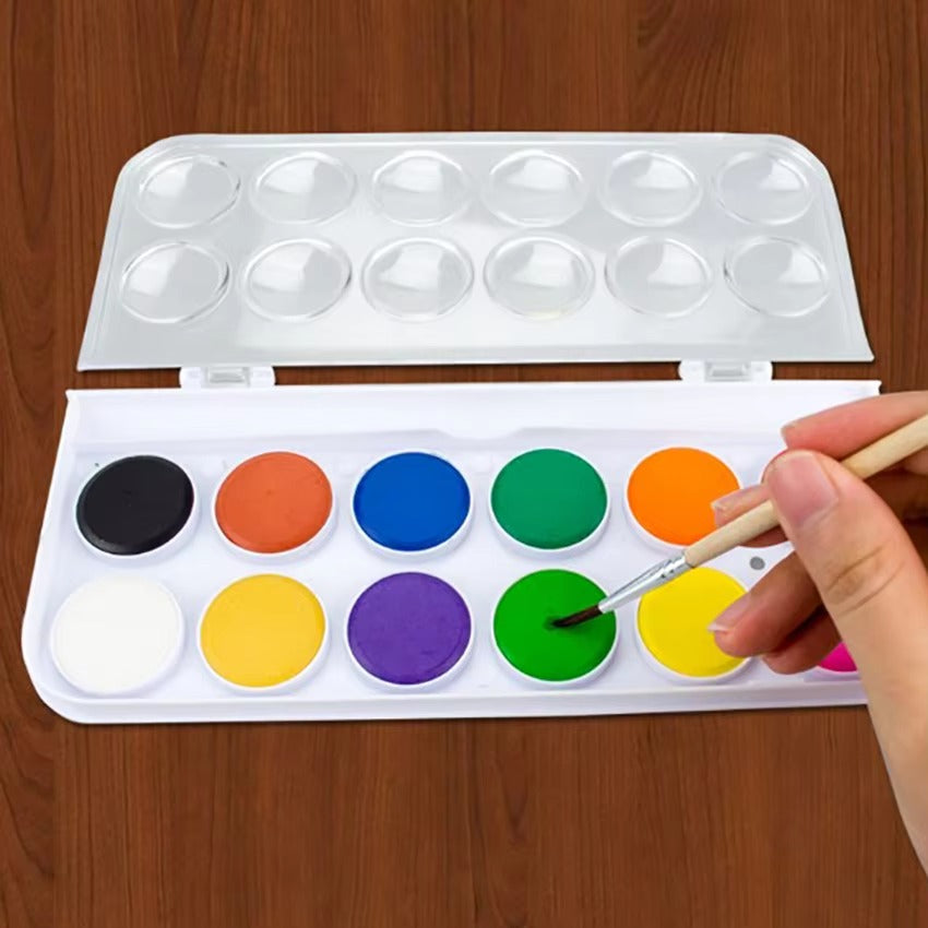Water Color Painting Set - 12 Colors - Default Title - Odeez | Educational Toys Pakistan 