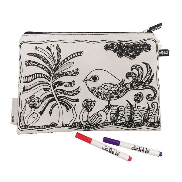 Coloring Fabric Pouch with Marker Random Design - 387 - Default Title - Odeez | Educational Toys Pakistan 