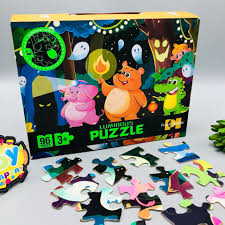 Luminous Animal Jigsaw Puzzle 96 Pieces Glow in the Dark - 748