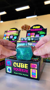 Cube Squeeze Glitter Stress Cube - Random Color