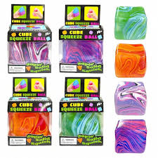 Cube Squishy Stress Toy Soft Sensory Fidget Cube - Random Color