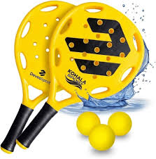 Yellow Paddle Racket Set with Soft Foam Ball - 062