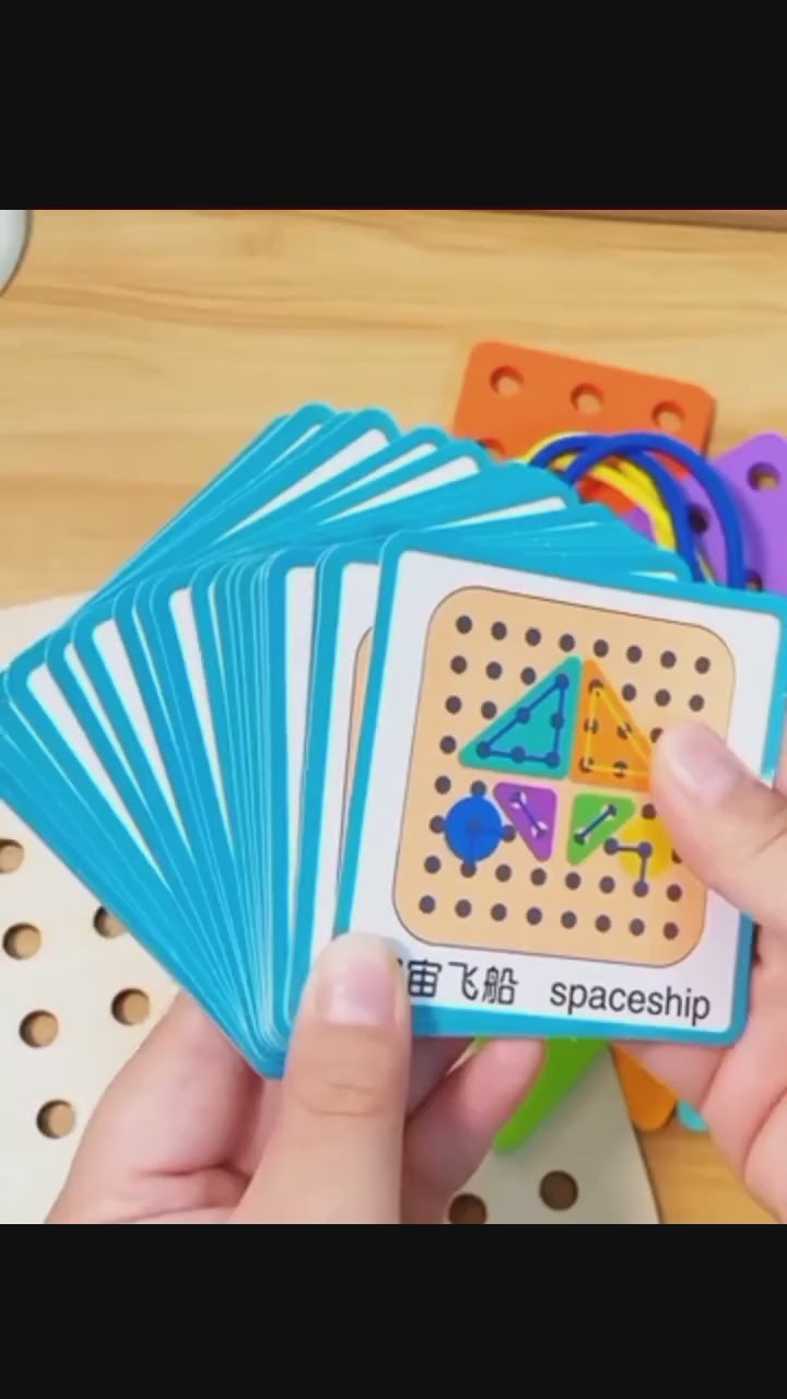 Wooden Rope Shape Lacing Pattern Kit - 966