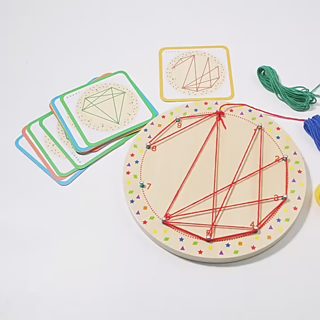 Wooden Geoboard Thread Winding Pattern Kit - 579