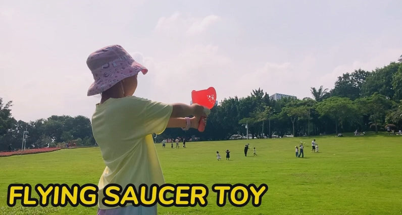 Flying Disc Launcher Manual Catching Game - 2 Players