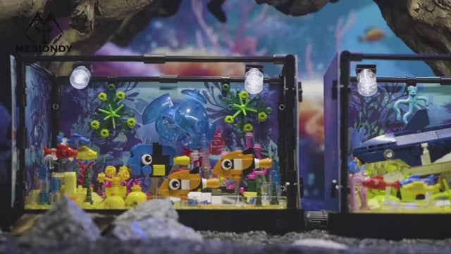 Ocean Fish Tank Aquarium Building Block Mdoel Set - 725 pieces