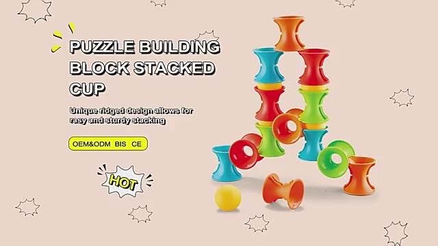 Build & Stack Splicing Puzzle Play Set - 46pcs