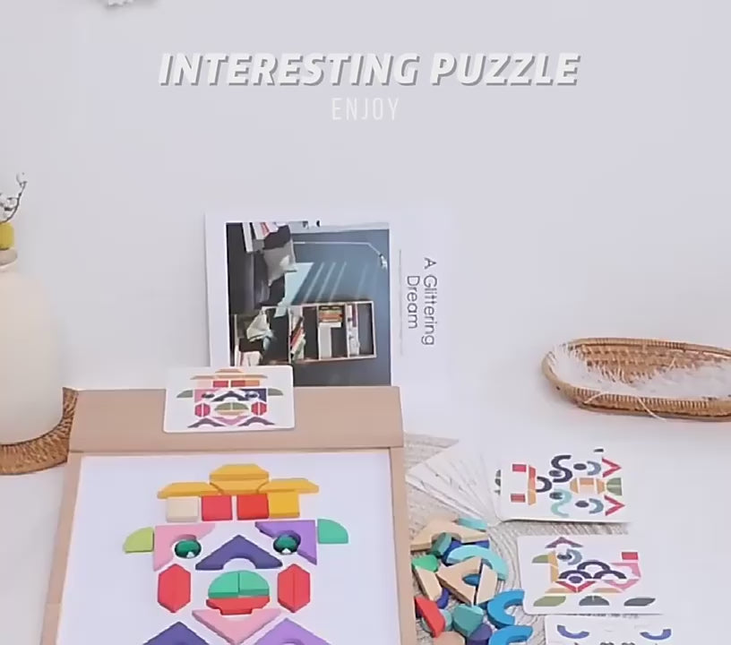 Multifunctional Wooden Magnetic Board Drawing Puzzle - 659