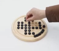 Solitaire Wooden Game with Marble Ball - 014