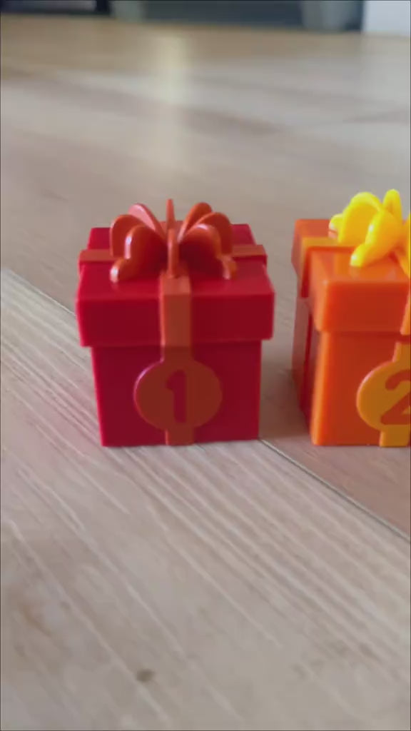 Surprise Party Number Color Shape Matching Lock and Key 10 Gift Boxes - 41A