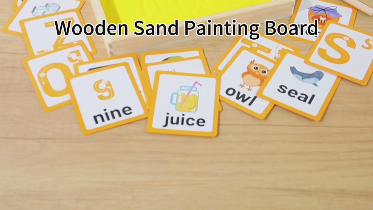 Montessori Wooden Sand Tray Tracing Preschool Kit - 557