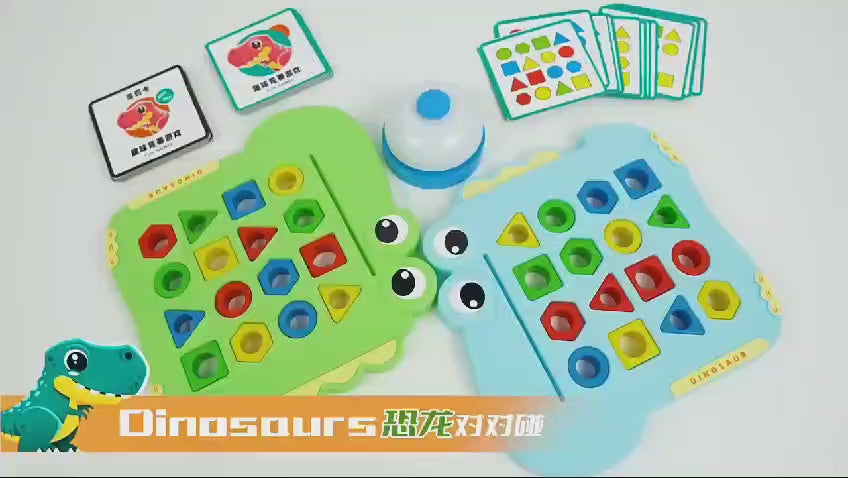 Dinosaur Pairing Shape Pattern Cards Challenge Multiplayer - 134