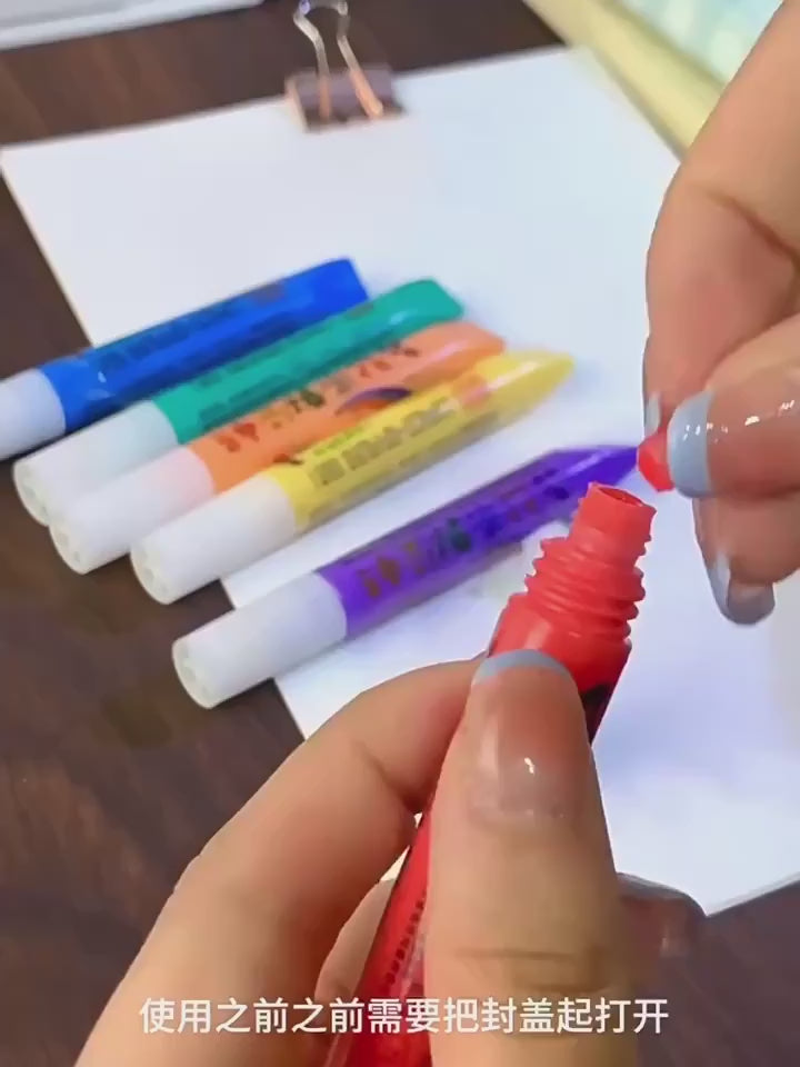 DIY 3D Art Bubble Popcorn Drawing Pens - 6 pieces