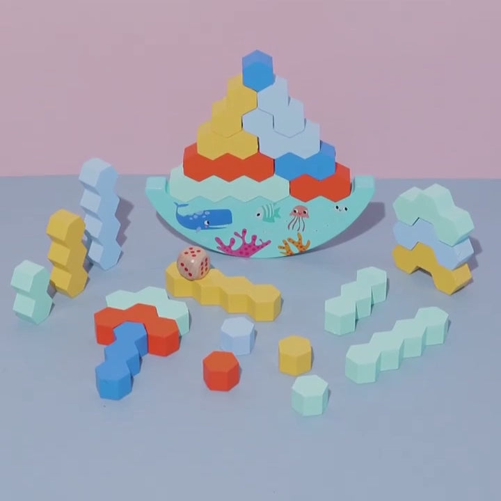 Dazmers Stacking Jenga Rainbow Wooden Blocks - 418