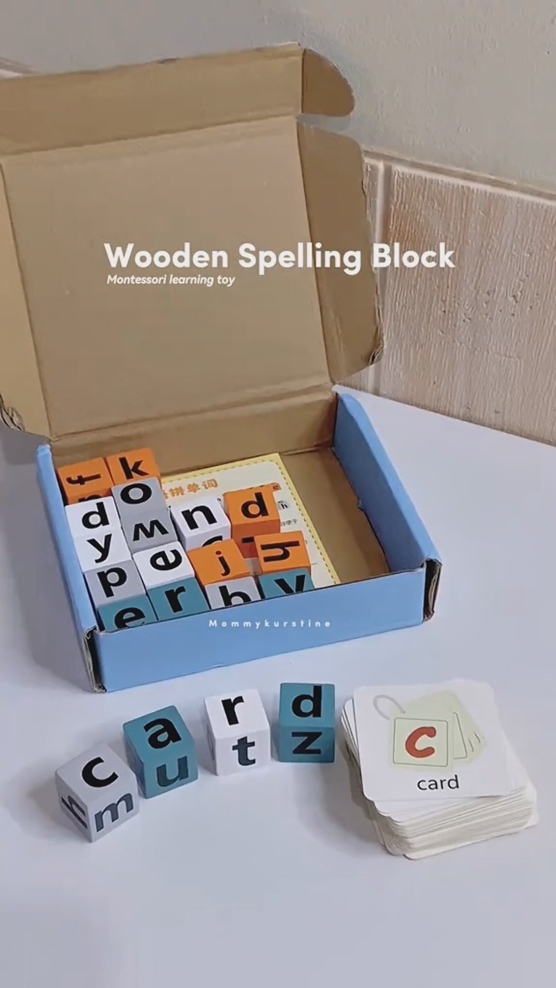 Wooden Spelling Blocks Game - 2 to 4 Players