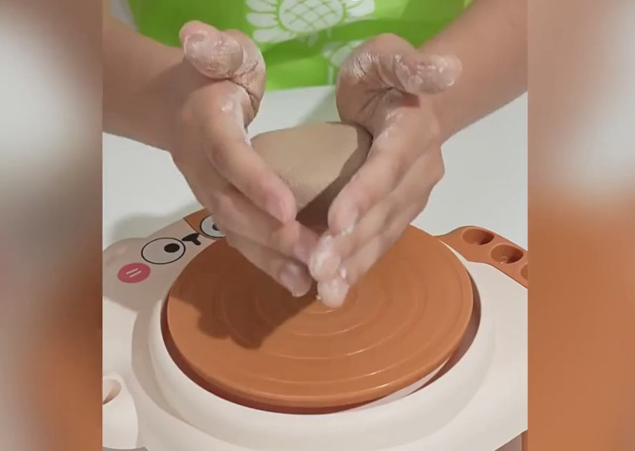 DIY Cat Electric Pottery Wheel Pretend Play Art Tool Kit - 03D