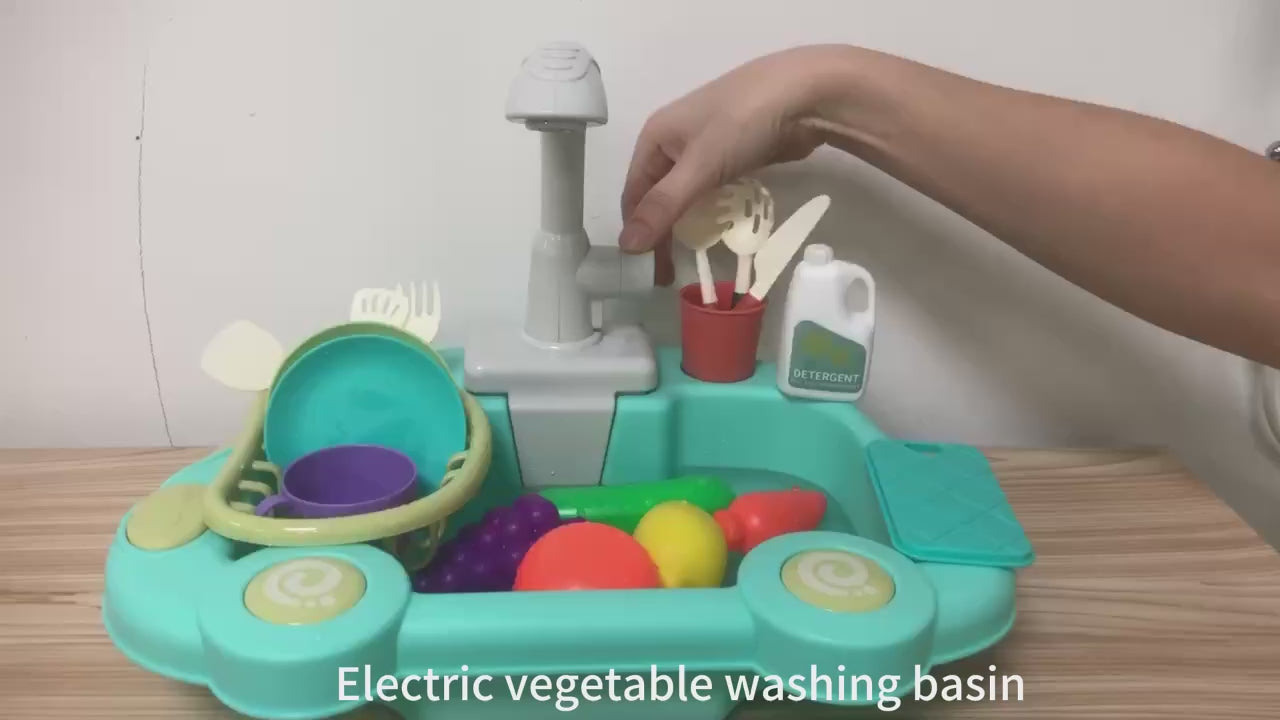 Kitchen Tools Wash Basin Pretend Play Set - 08K