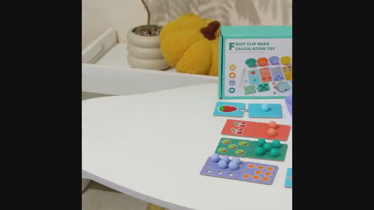 Wooden Fruit Clip Bead Calculation Number Counting - 073