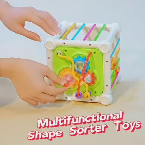 6in1 Baby Sensory Shape Sorting Activity Cube - 322