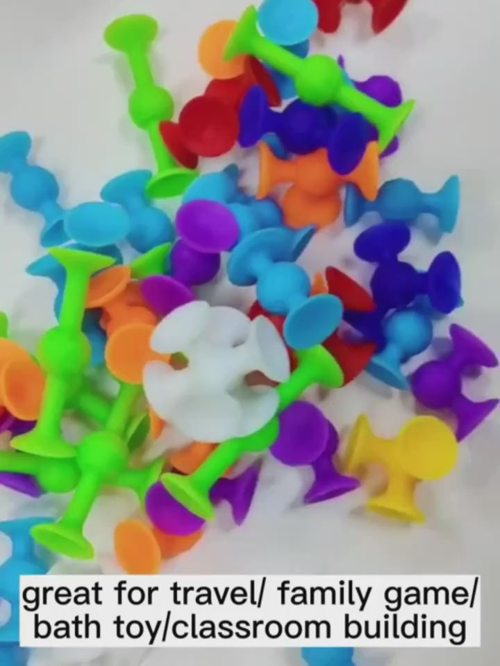 Suction Silicone Cup Sensory Connector Jar 48 pieces