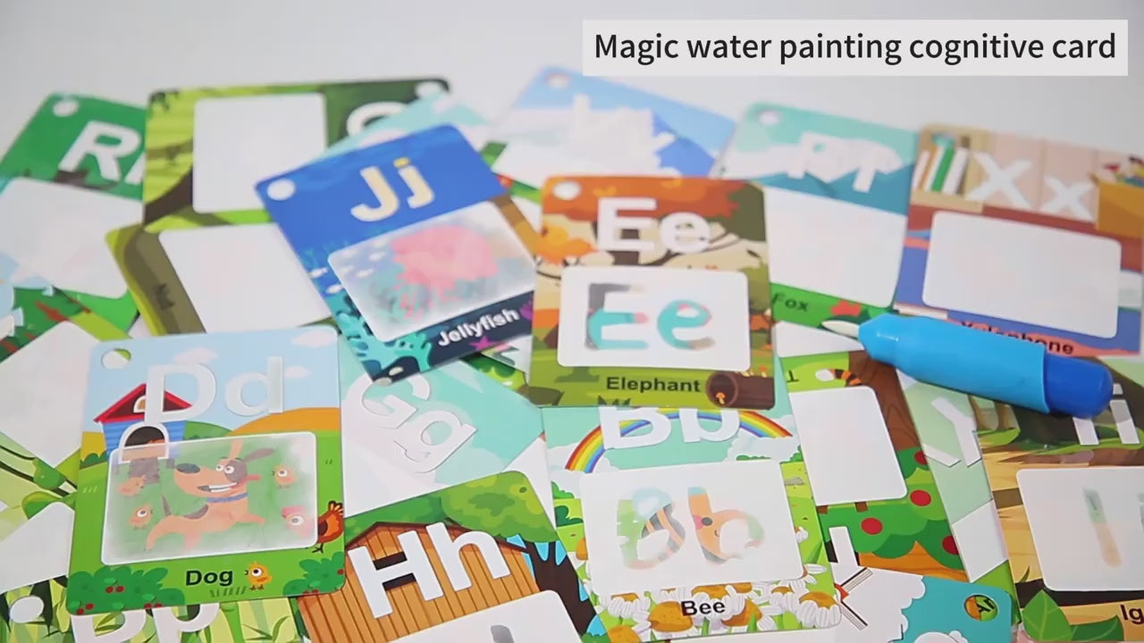 Magical Water Doodle Alphabet Painting Cards - 26 pieces