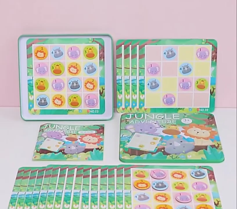 Thinking Sudoku Game Magnetic Puzzle Tin Box - 639