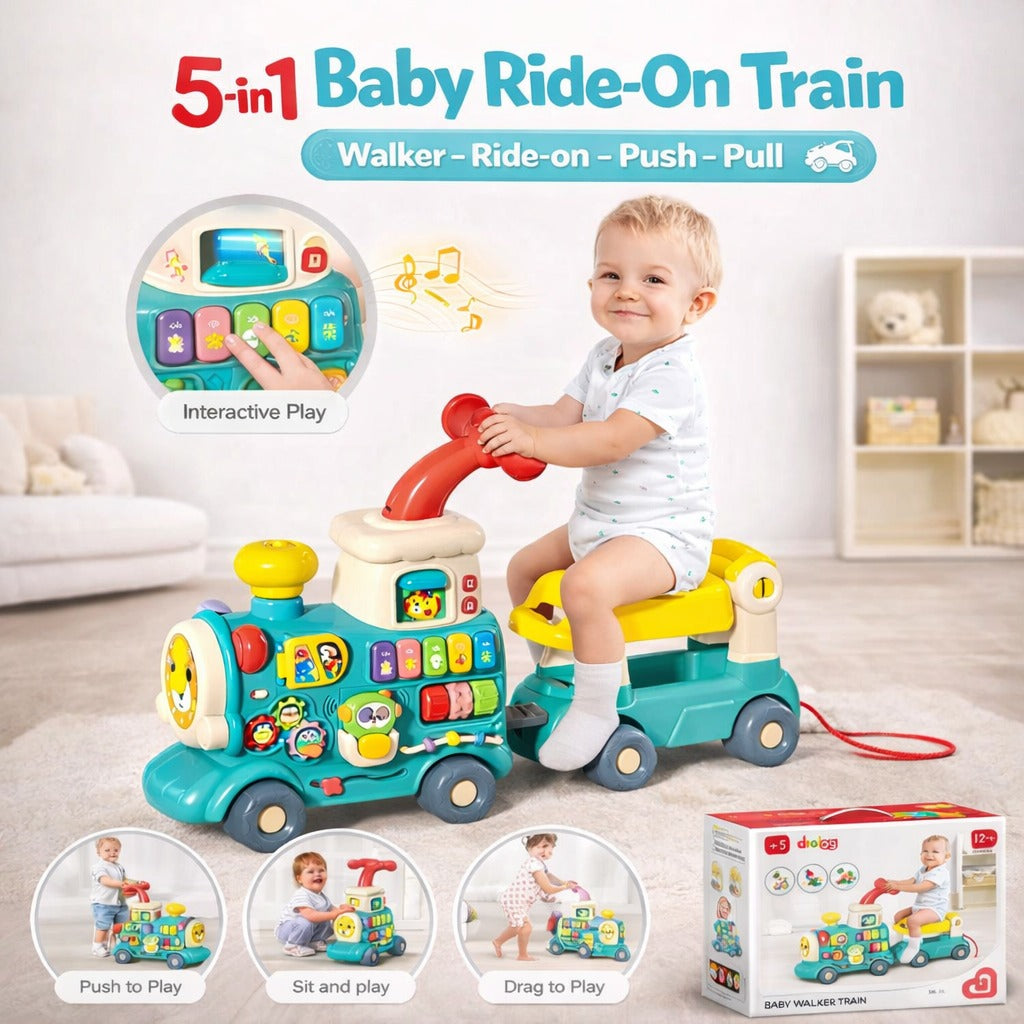 5in1 Multi functional Baby Walker Train - 064