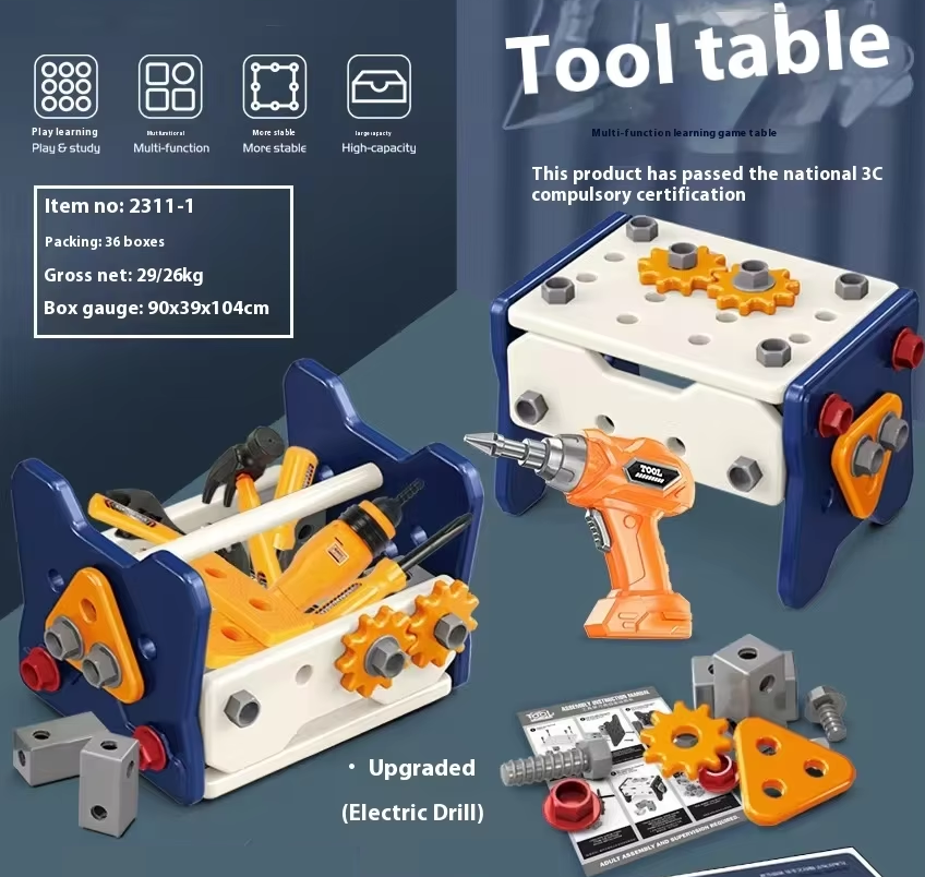 Multi Function DIY Tool Table Little Engineer Pretend Play Kit - 311