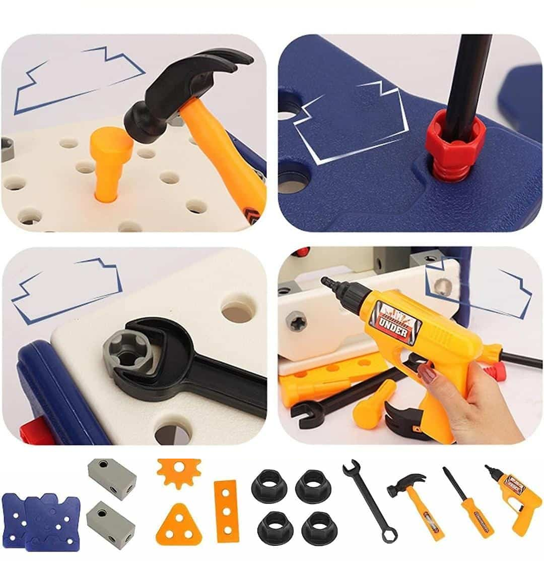 Multi Function DIY Tool Table Little Engineer Pretend Play Kit - 311