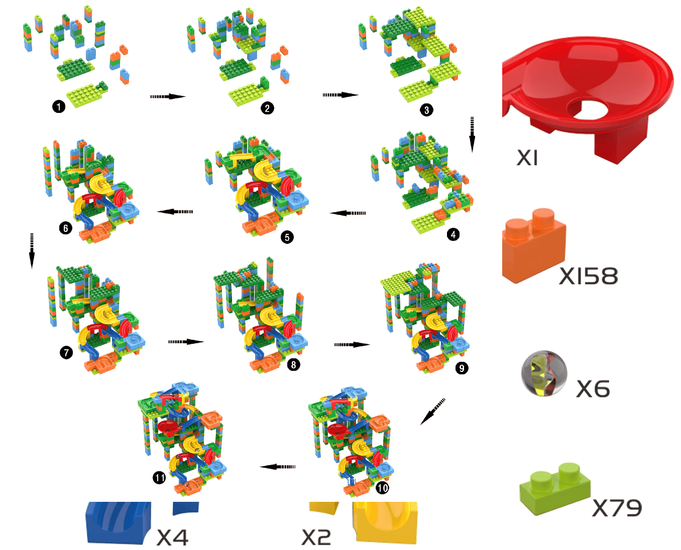 Track Maze Construction - 388 pieces - Default Title - Odeez | Educational Toys Pakistan 