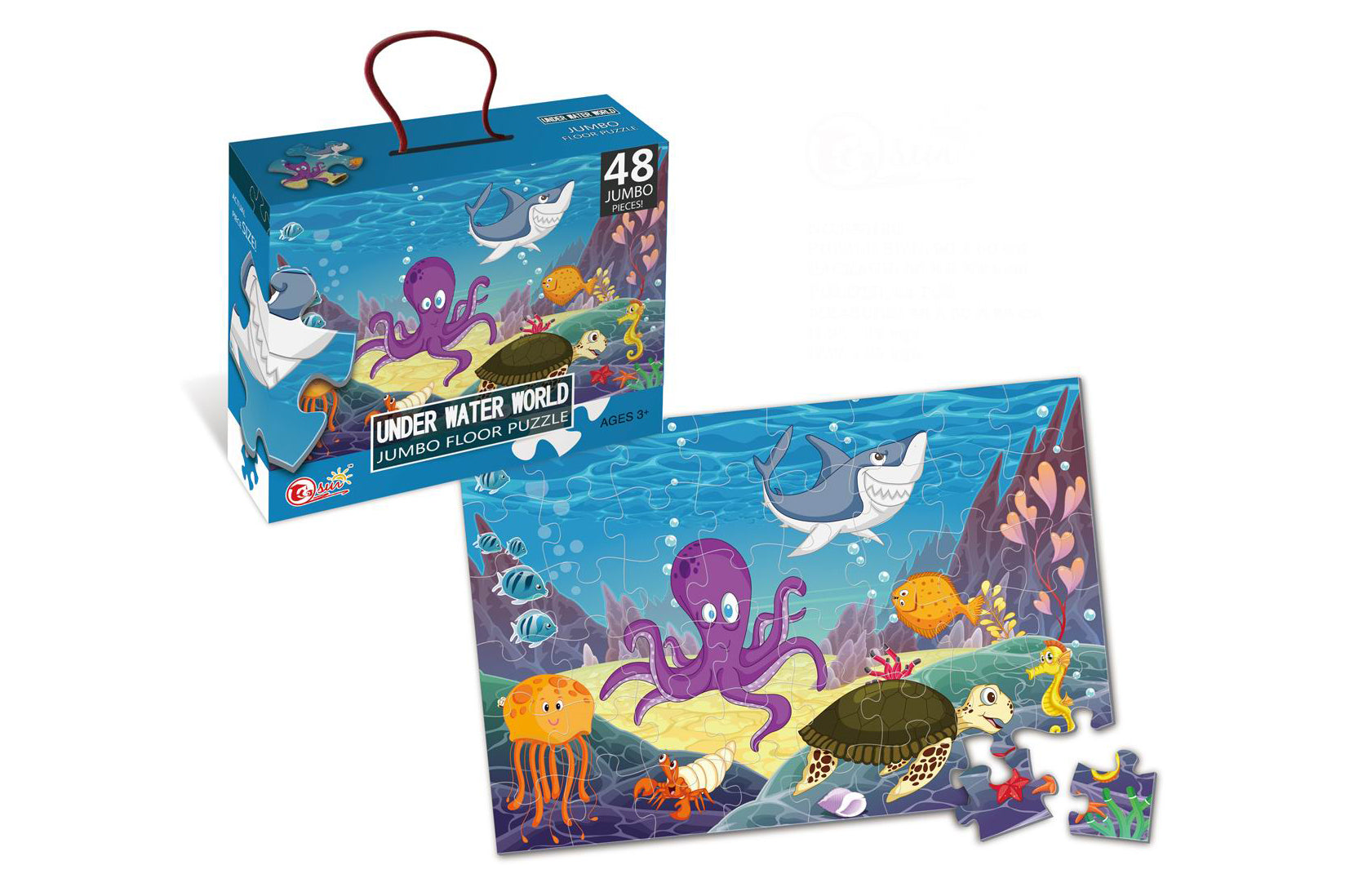 Under Water world Jumbo Floor Puzzles - 48 pieces - Default Title - Odeez | Educational Toys Pakistan 